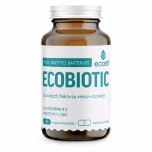 ECOSH Ecobiotic pieno rūgšties bakterijos, 40 kapsulių