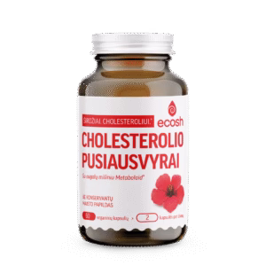 ECOSH Cholesterolio pusiausvyrai su augalų mišiniu Metabolaid®, 60 kapsulių