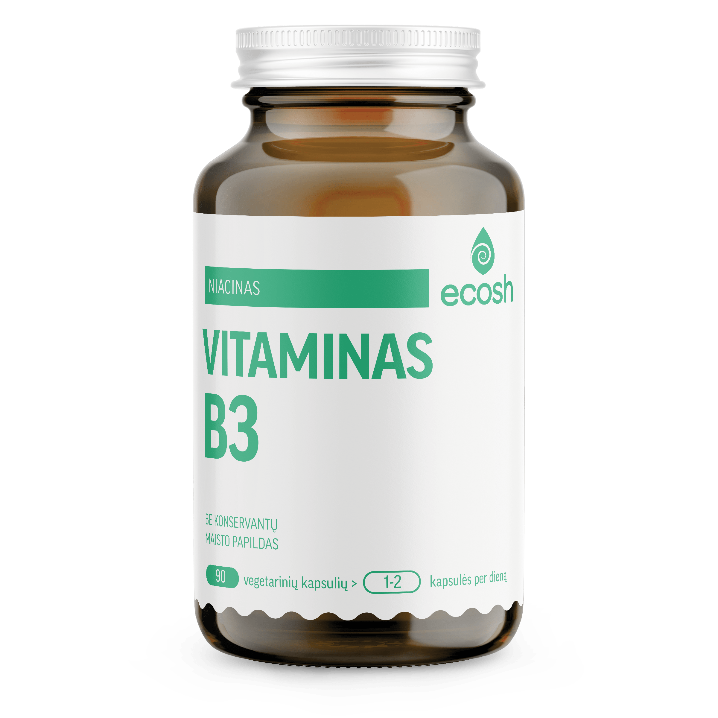 Vitaminas B3 (niacinas), 250mg NE, 90 kapsulių