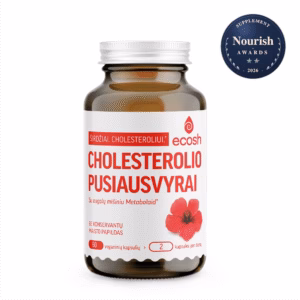 ECOSH Cholesterolio pusiausvyrai su augalų mišiniu Metabolaid®, 60 kapsulių