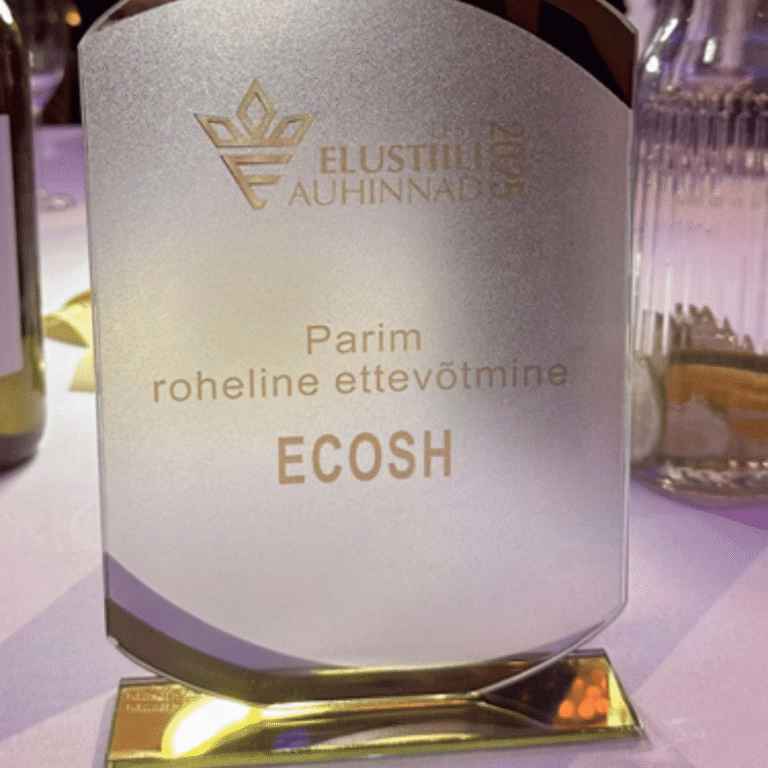 Read more about the article ECOSH įvertintas už indėlį į tvarumą „Estonian Lifestyle Awards” apdovanojimuose