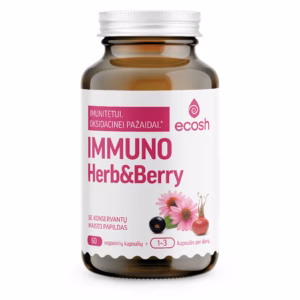 ECOSH Immuno Herb&Berry, 60 kapsulių