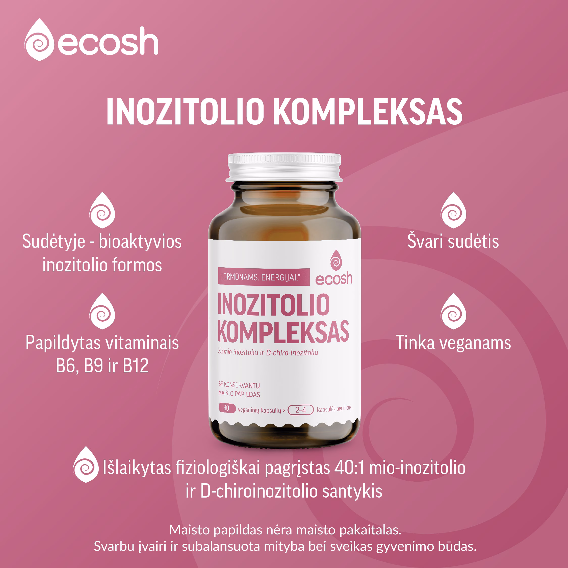 inozitolis, mio-inozitolis, D-chiro-inozitolis