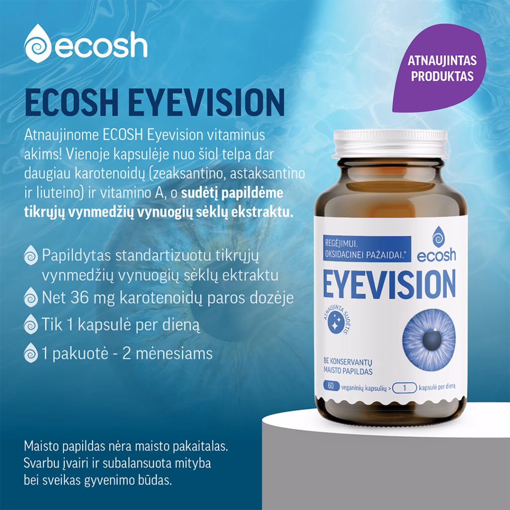 eyevision maisto papildas akims