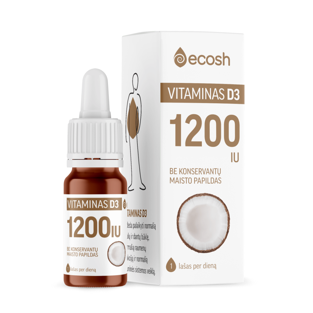 Ecosh vitaminas D3 1200UI