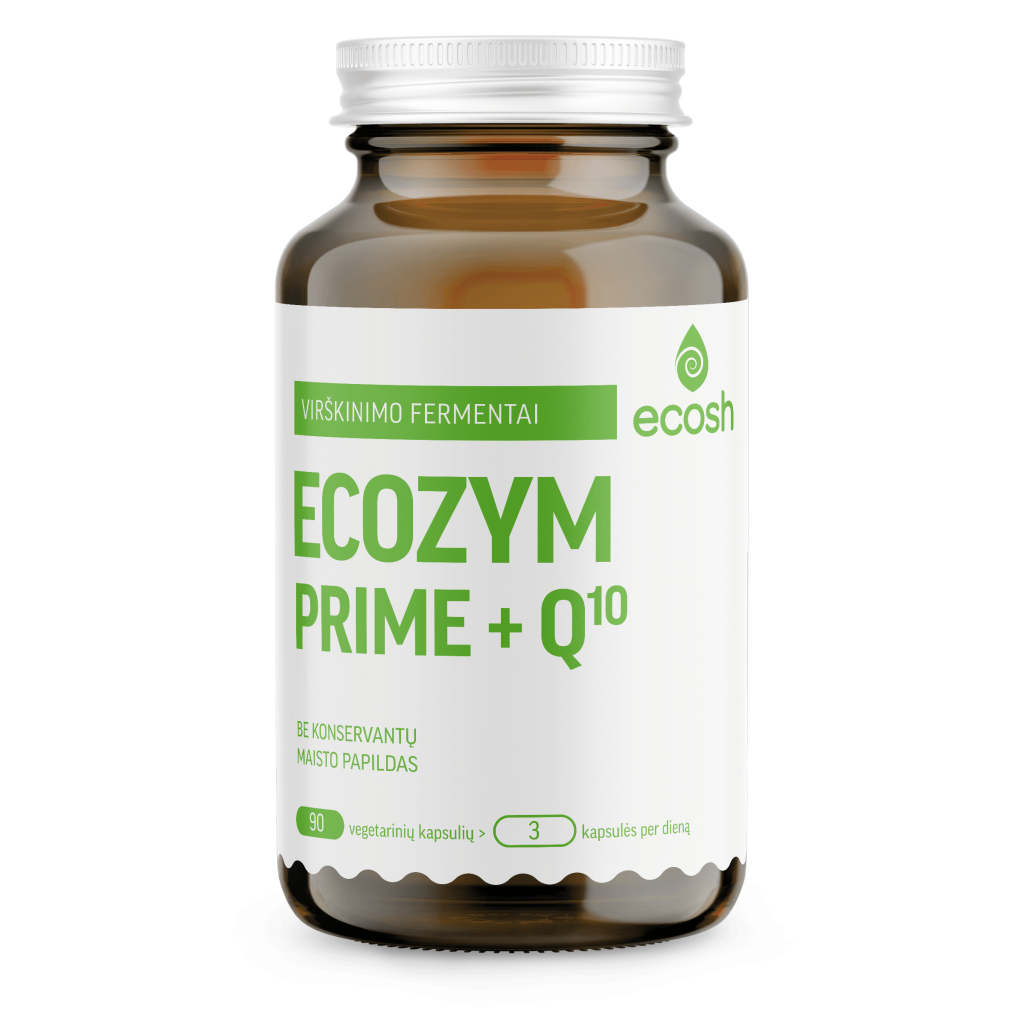 Ecozym Prime fermentai + Q10, 90 kapsulių