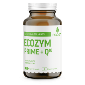 Ecozym Prime fermentai + Q10, 90 kapsulių