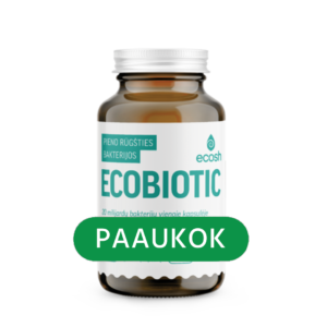 PAAUKOK – Ecobiotic pieno rūgšties bakterijos, 40 kapsulių