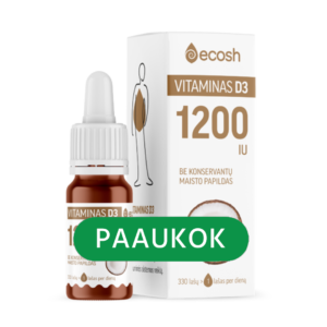 PAAUKOK – Vitaminas D3 1200IU, 10ml