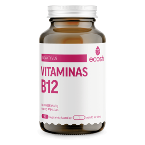 Bioaktyvus vitaminas B12, 1200µg, 90 kapsulių