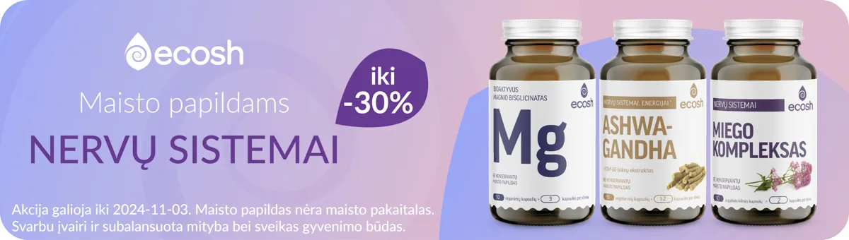 Maisto papildams nervų sistemai iki 30% nuolaida